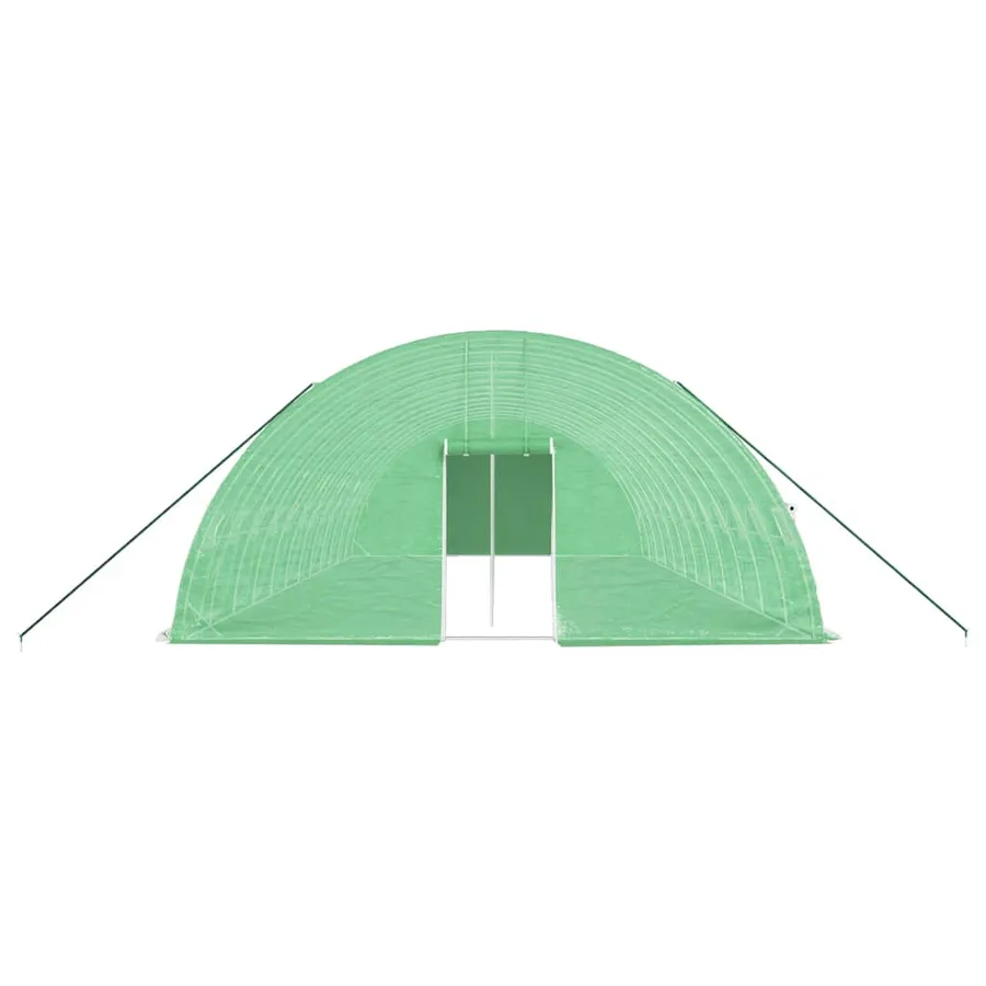 Serre avec cadre en acier vert 72 m² 12x6x2,85 m - 4
