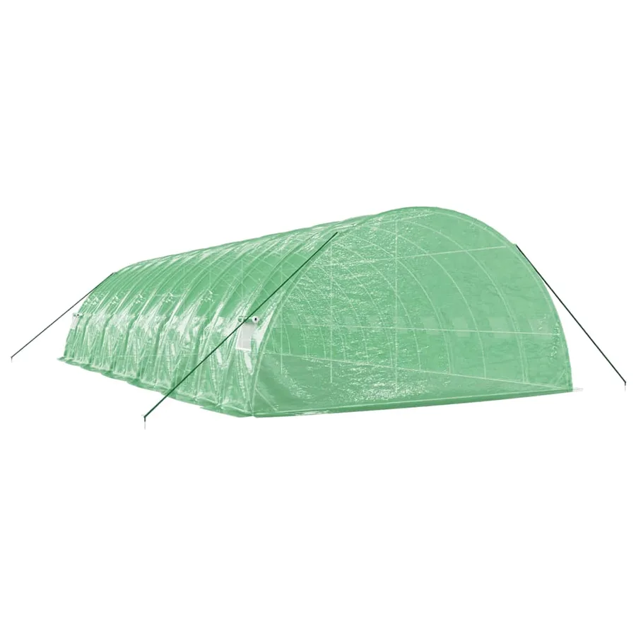 Serre avec cadre en acier vert 72 m² 12x6x2,85 m - 6