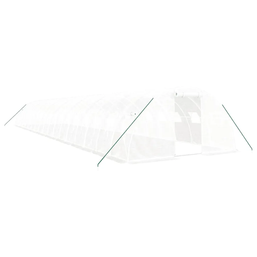Serre avec cadre en acier blanc 72 m² 18x4x2 m - 2
