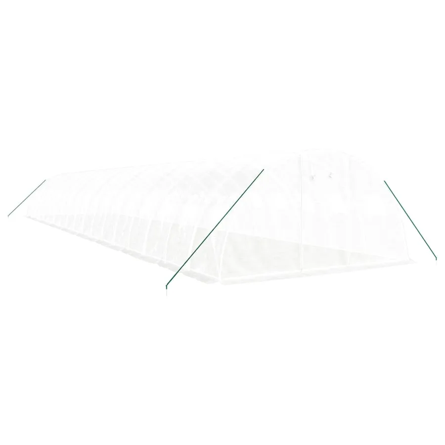 Serre avec cadre en acier blanc 72 m² 18x4x2 m - 3