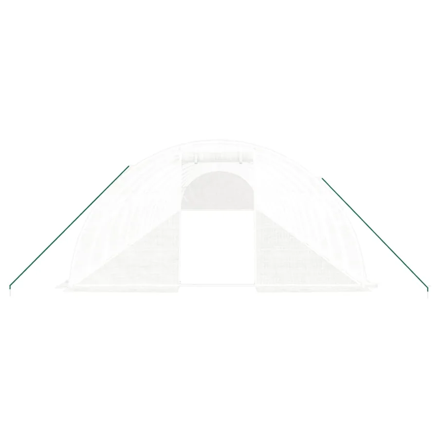 Serre avec cadre en acier blanc 72 m² 18x4x2 m - 4