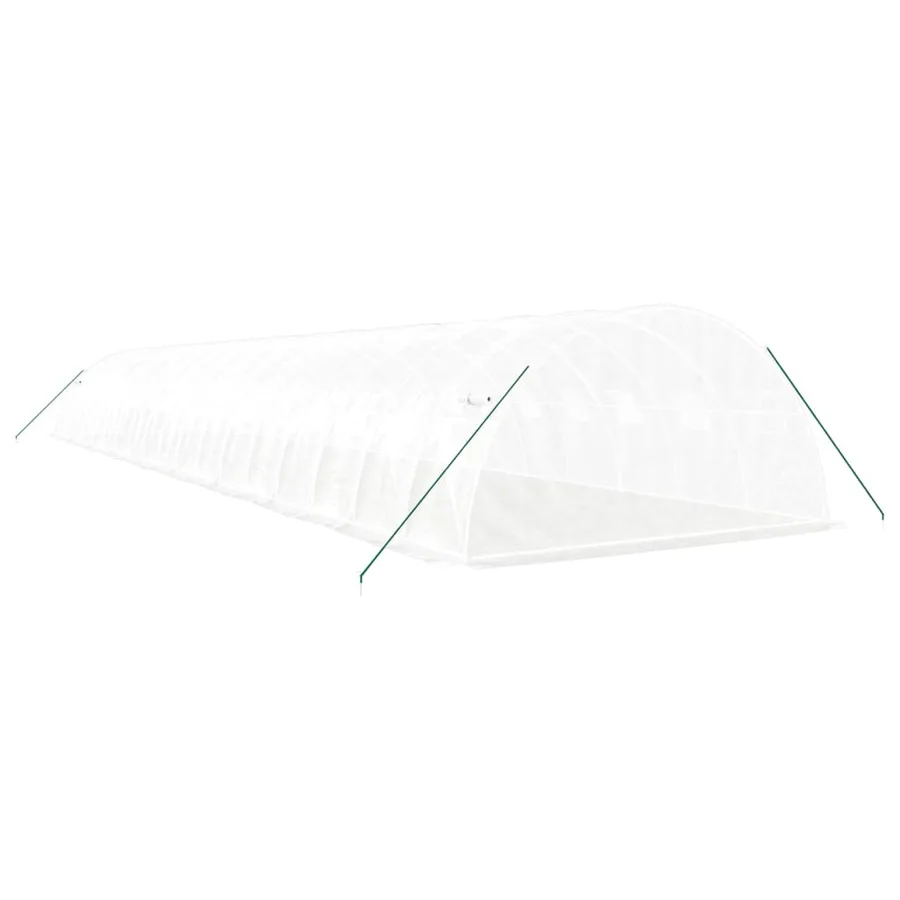Serre avec cadre en acier blanc 72 m² 18x4x2 m - 6