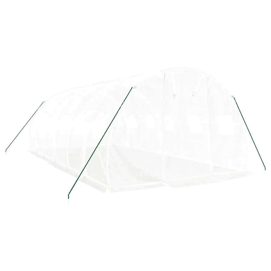 Serre avec cadre en acier blanc 18 m² 6x3x2 m - 3