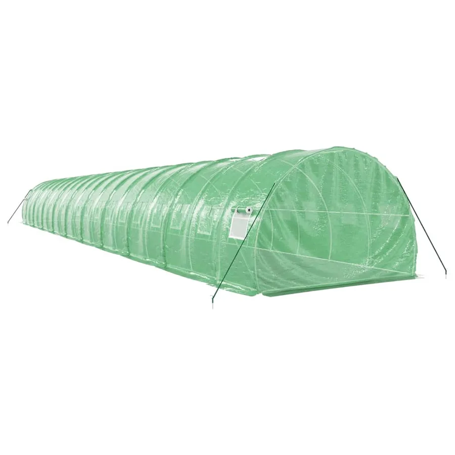 Serre avec cadre en acier vert 60 m² 20x3x2 m - 6