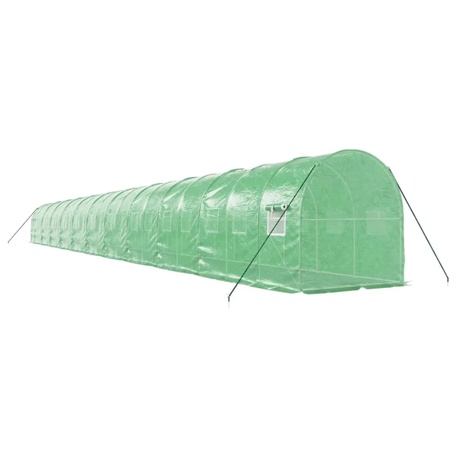 Serre avec cadre en acier vert 44 m² 22x2x2 m - 6