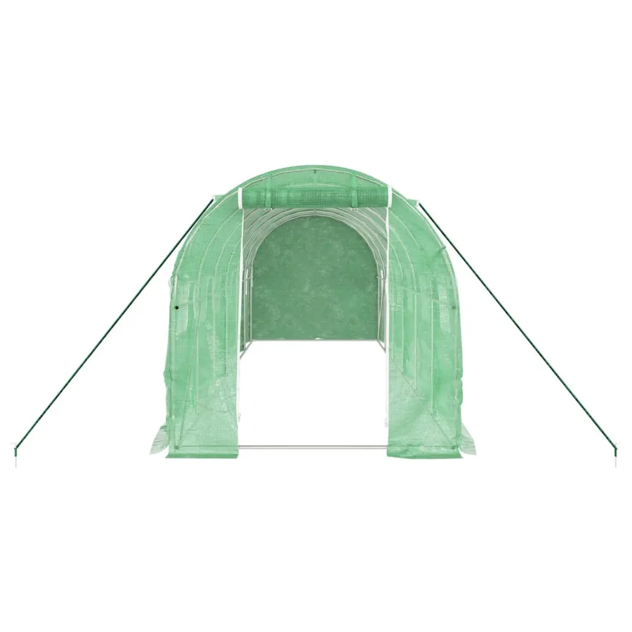 Serre avec cadre en acier vert 12 m² 6x2x2 m - 4