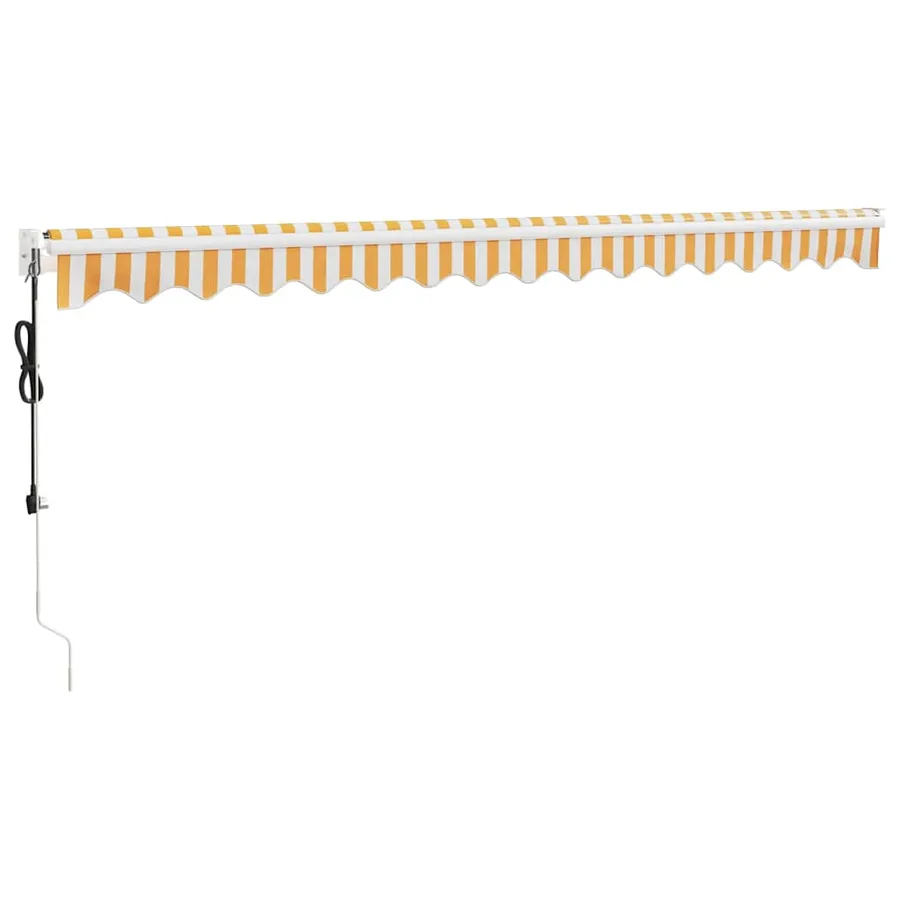 Auvent rétractable automatique jaune et blanc 4x3 m - 4