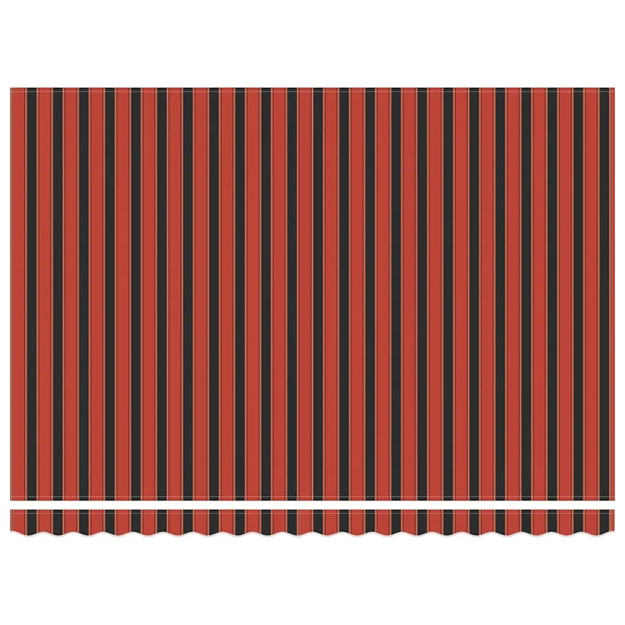 Auvent rétractable orange et marron 4,5x3 m tissu et aluminium - 3