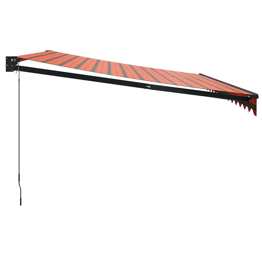 Auvent rétractable orange et marron 4,5x3 m tissu et aluminium - 5