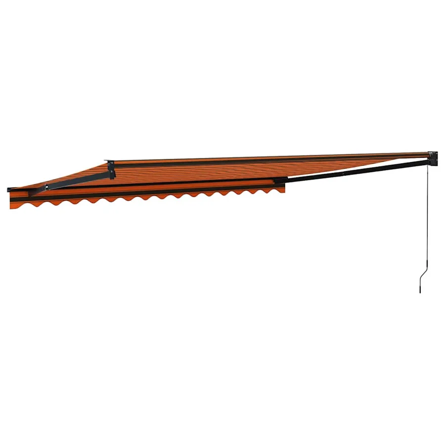 Auvent rétractable orange et marron 4,5x3 m tissu et aluminium - 6