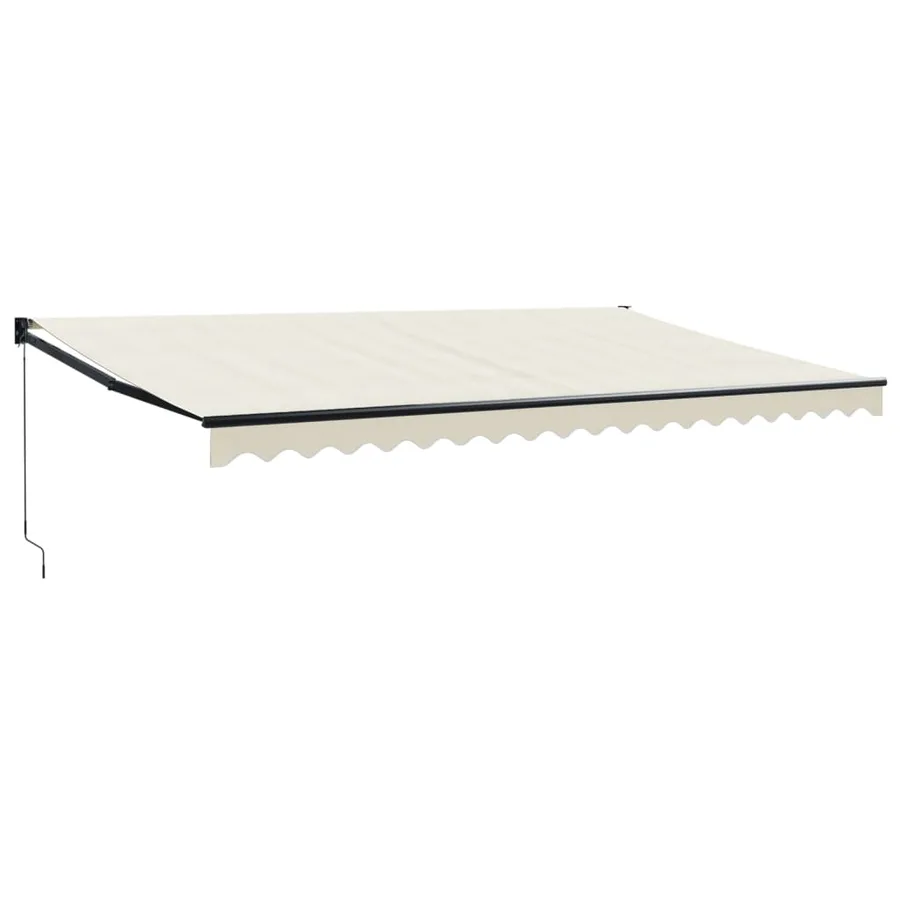Auvent rétractable crème 5x3 m tissu et aluminium - 2