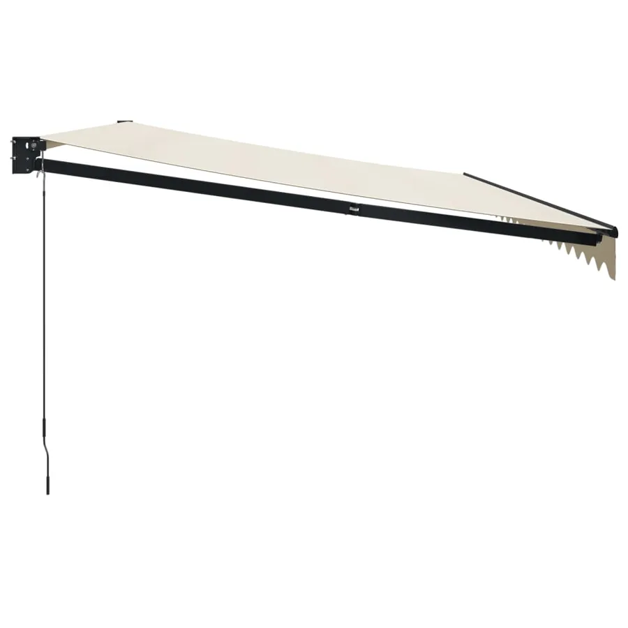 Auvent rétractable crème 5x3 m tissu et aluminium - 4