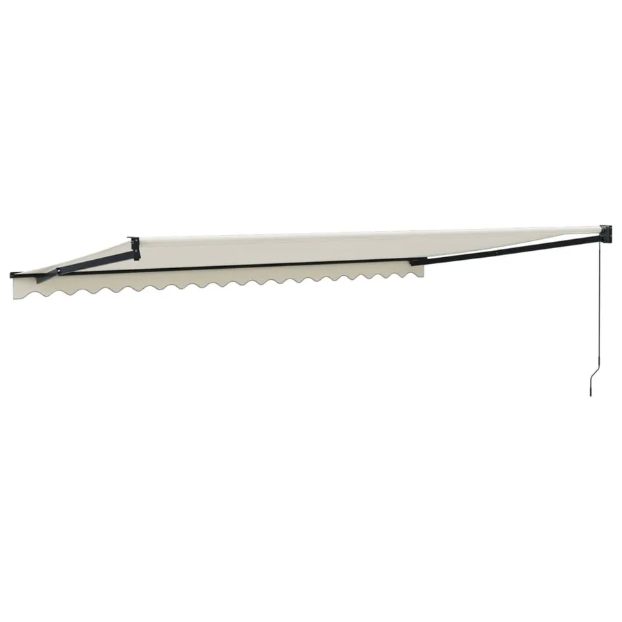 Auvent rétractable crème 5x3 m tissu et aluminium - 5