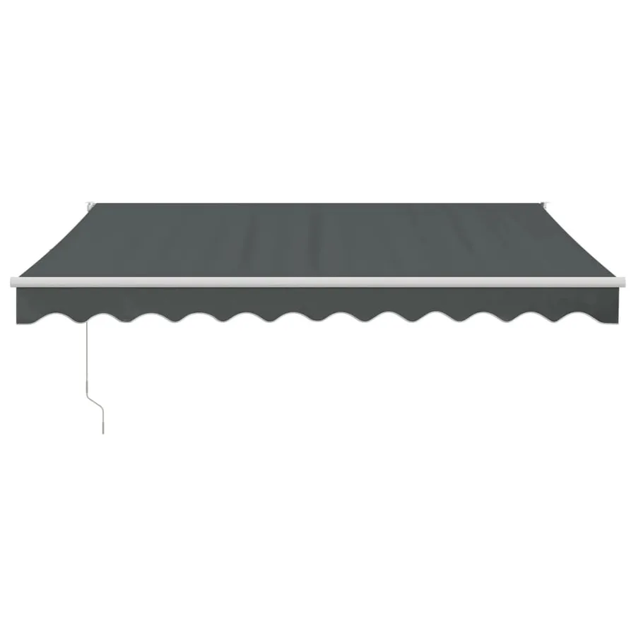 Auvent rétractable anthracite 3x2,5 m tissu et aluminium - 3