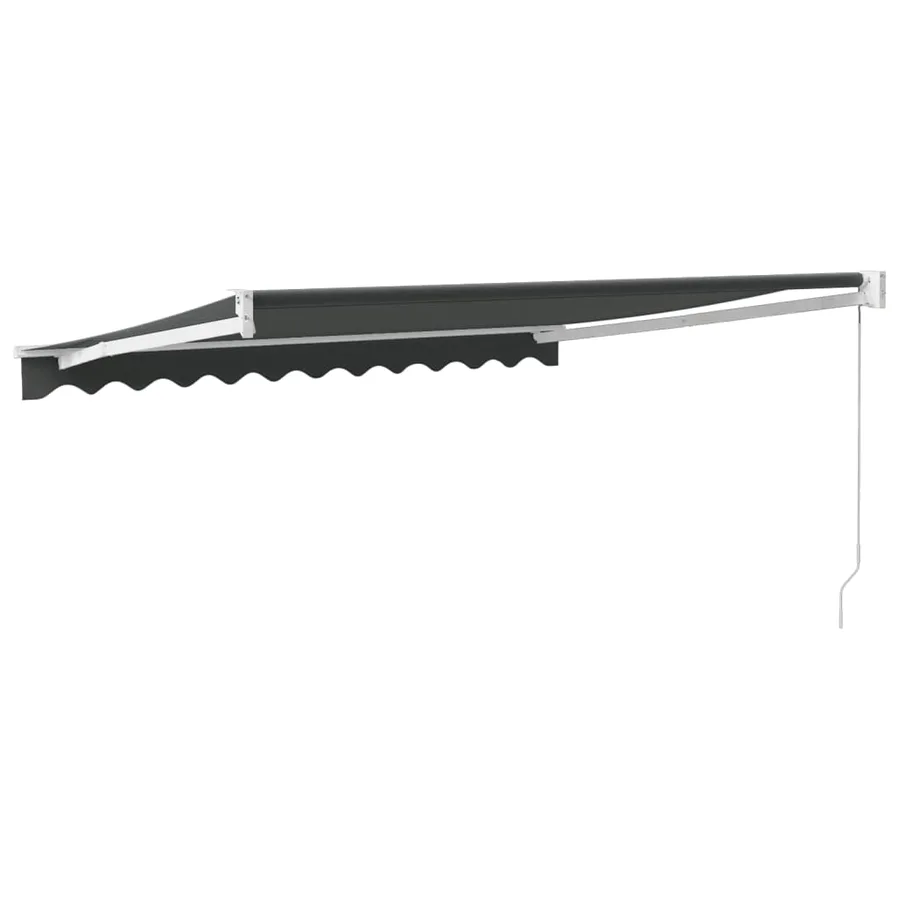 Auvent rétractable anthracite 3x2,5 m tissu et aluminium - 5