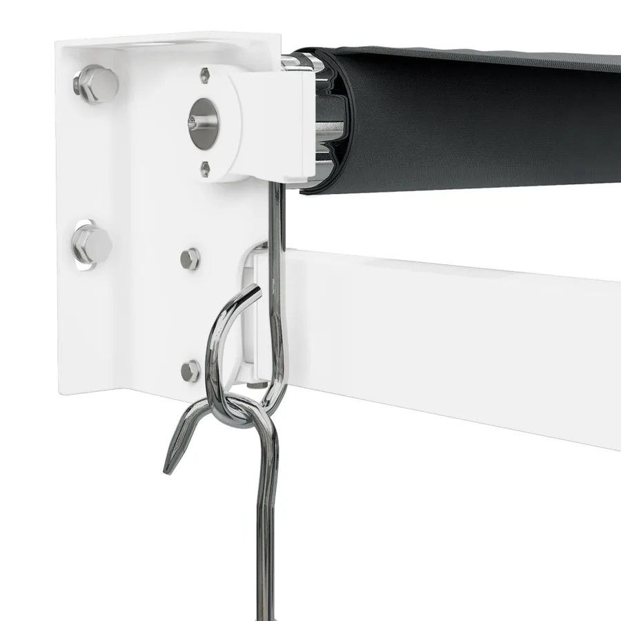Auvent rétractable anthracite 3x2,5 m tissu et aluminium - 7