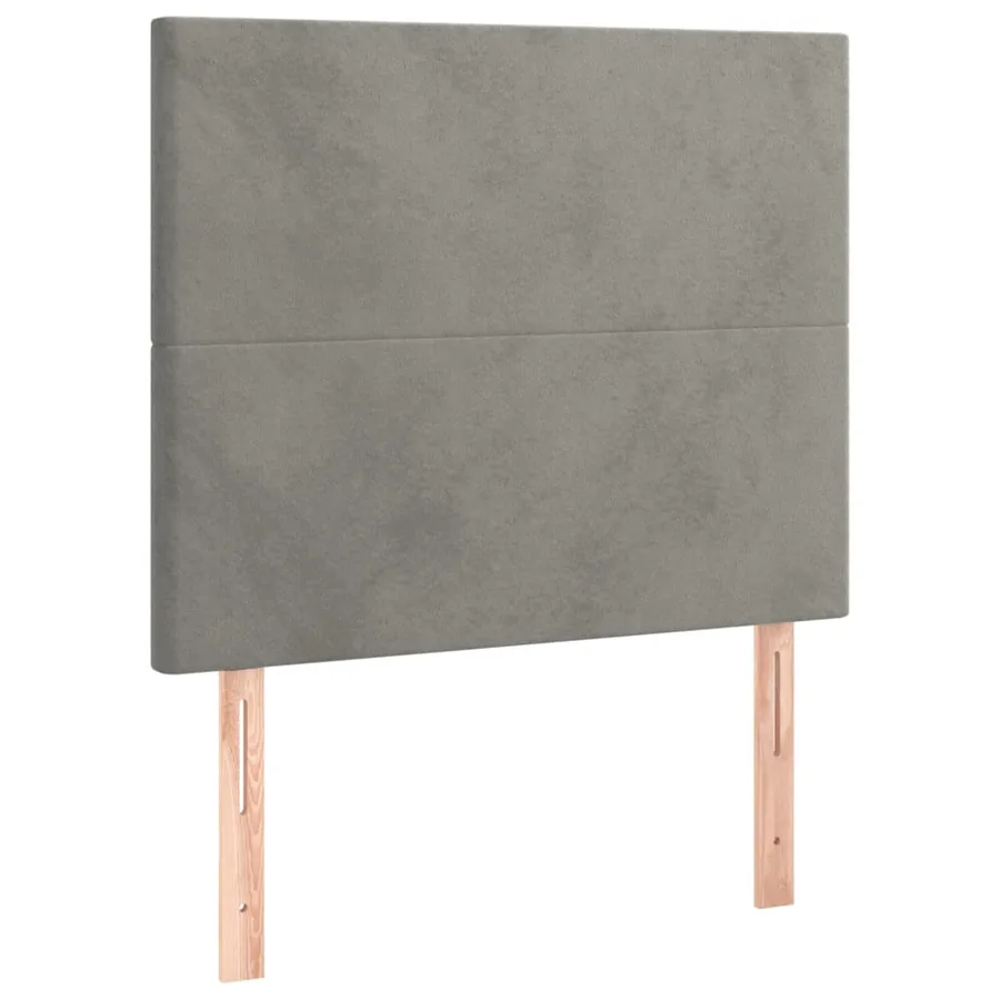 Tête de lit Gris clair 100x5x118/128 cm Velours - 2