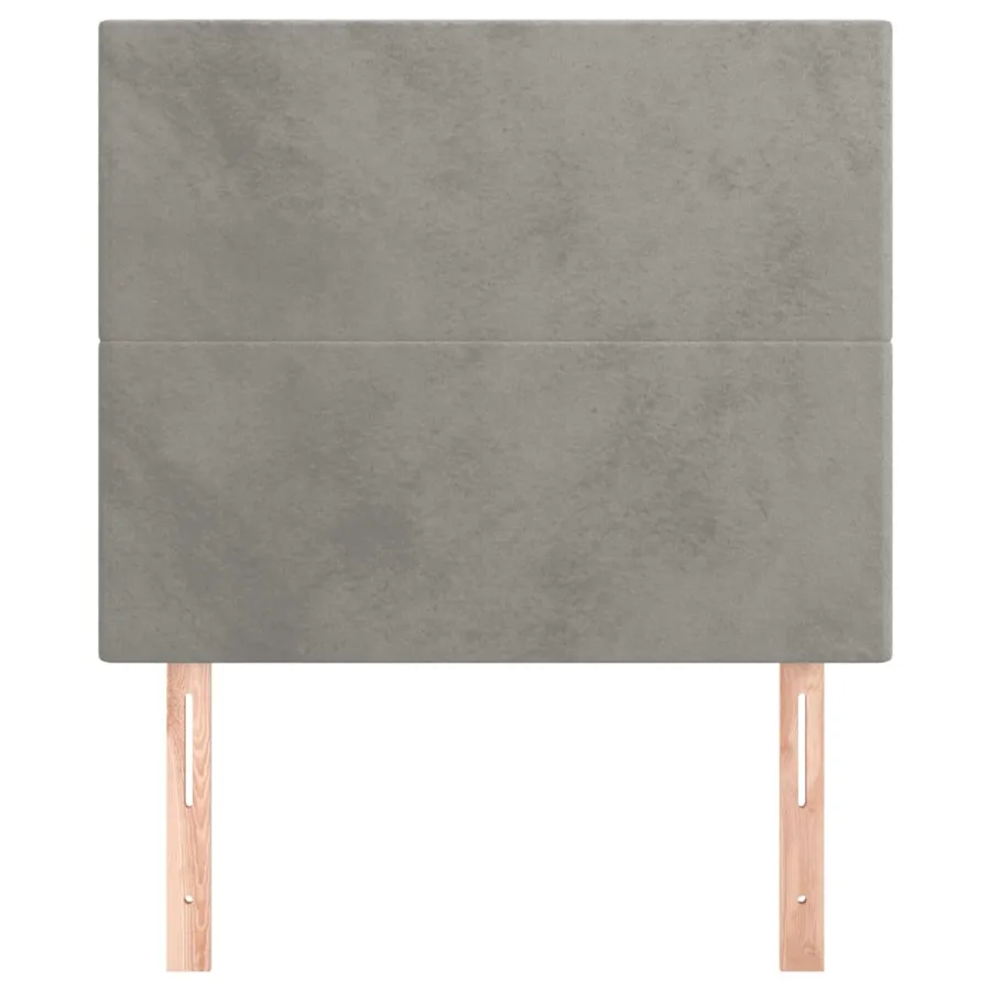 Tête de lit Gris clair 100x5x118/128 cm Velours - 3