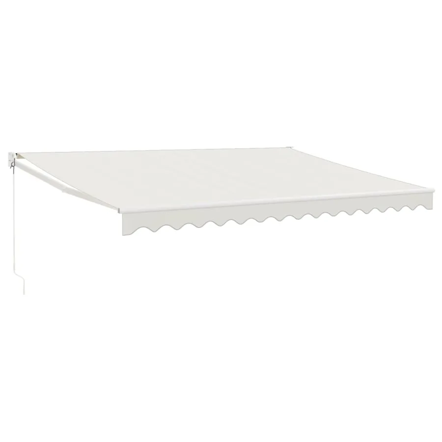 Auvent rétractable crème 4,5x3 m tissu et aluminium - 2
