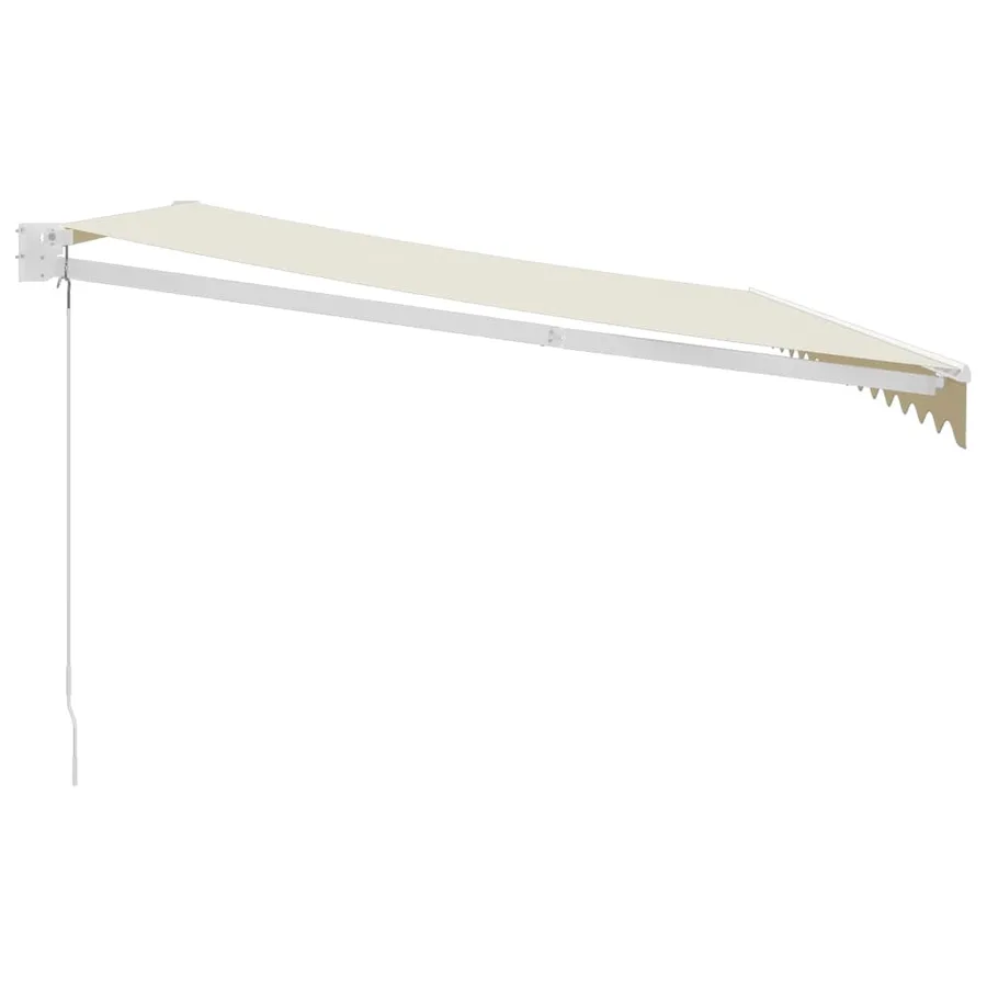 Auvent rétractable crème 4,5x3 m tissu et aluminium - 4
