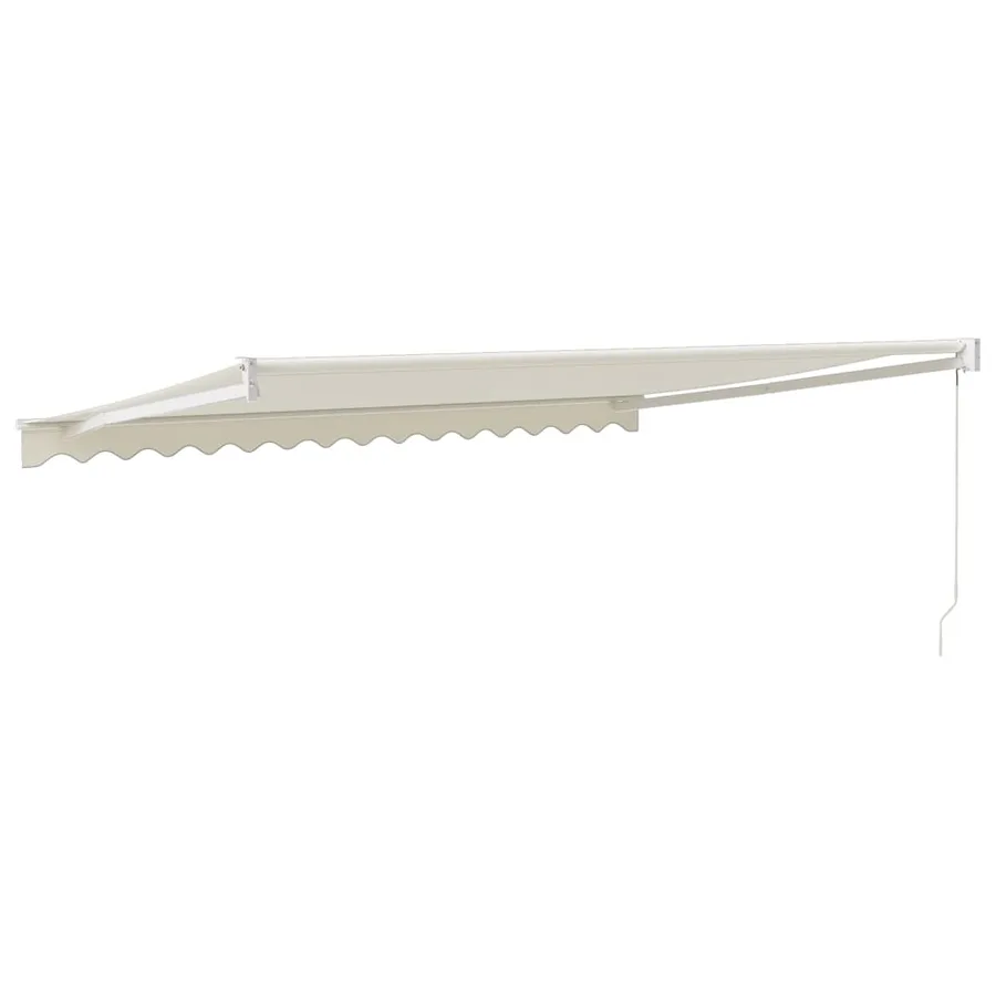 Auvent rétractable crème 4,5x3 m tissu et aluminium - 5