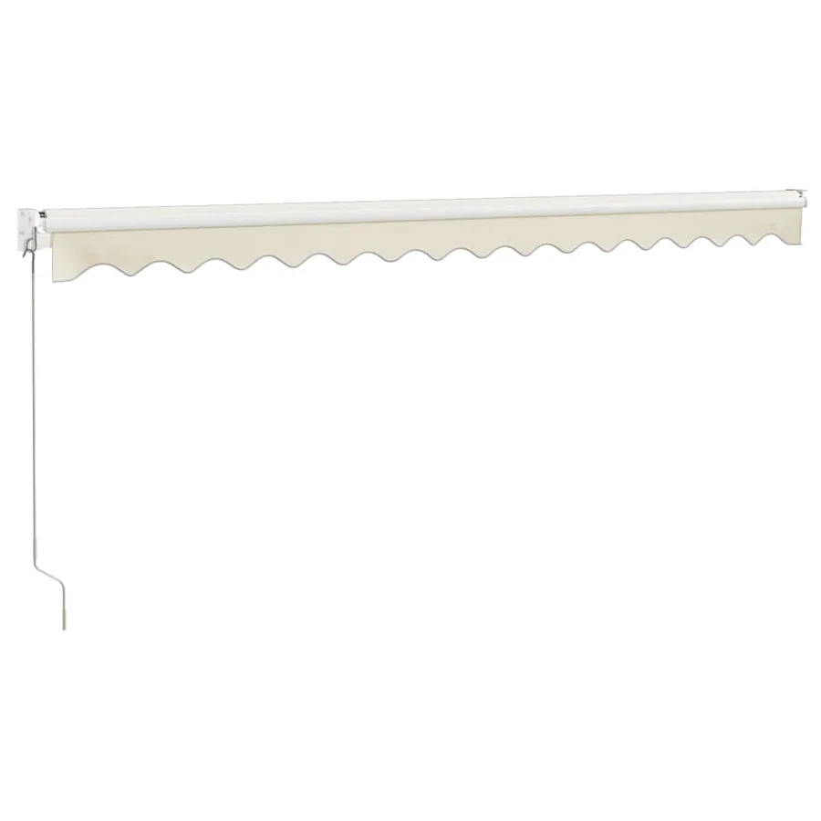 Auvent rétractable crème 4,5x3 m tissu et aluminium - 6