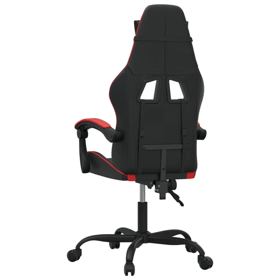 Chaise de jeu Noir et rouge Similicuir - 5