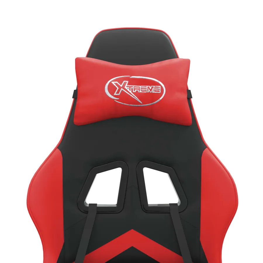 Chaise de jeu Noir et rouge Similicuir - 9