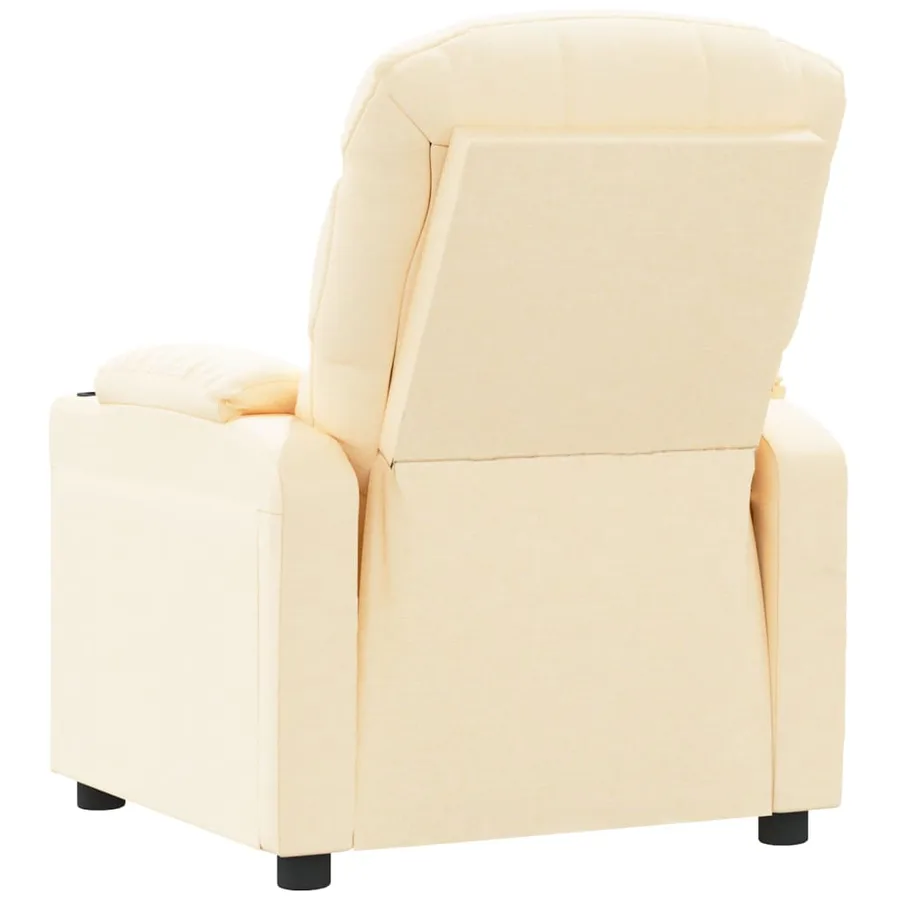 Fauteuil inclinable électrique Crème Tissu - 6