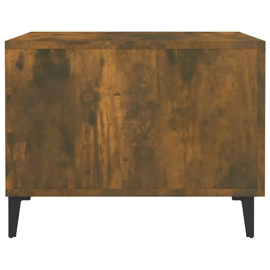 Table basse avec pieds en métal Chêne fumé 50x50x40 cm - 7