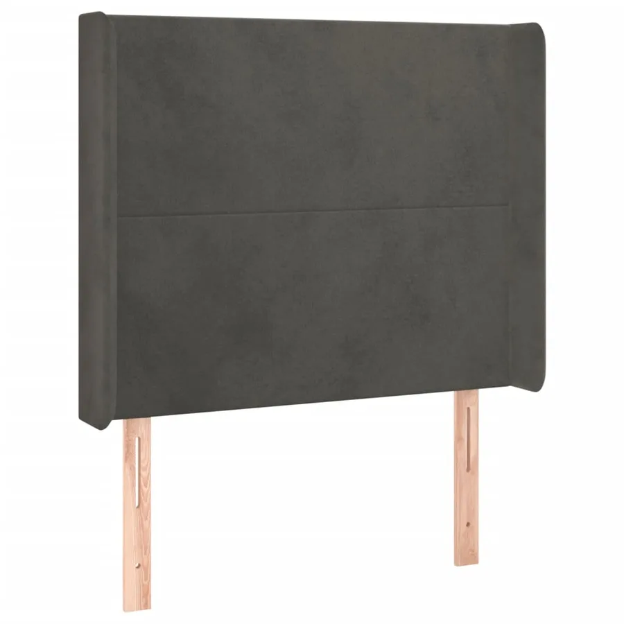 Tête de lit à LED Gris foncé 103x16x118/128 cm Velours - 3