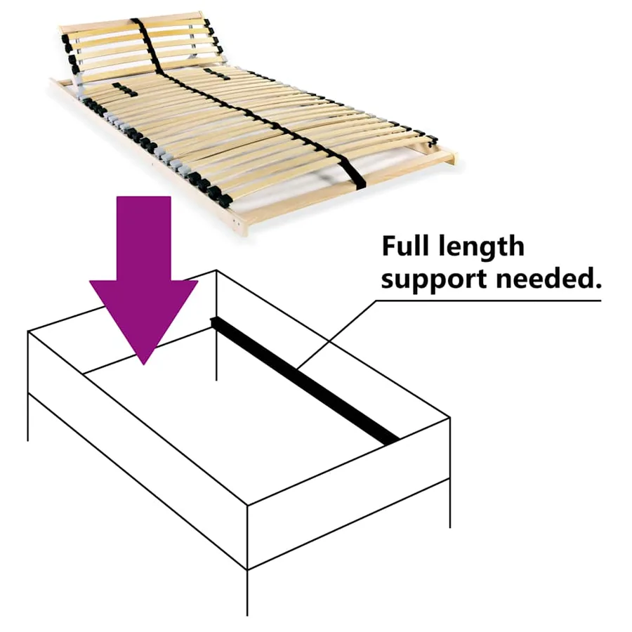 Sommier à lattes sans matelas avec 28 lattes 7 zones 70x200 cm - 6