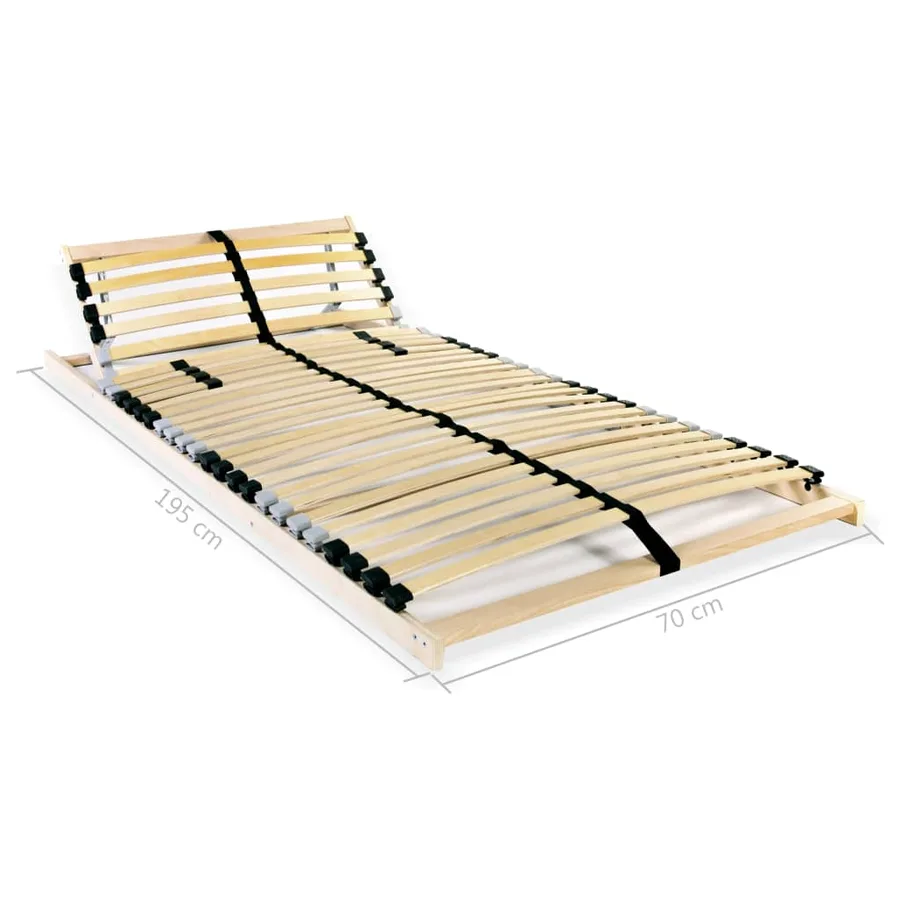 Sommier à lattes sans matelas avec 28 lattes 7 zones 70x200 cm - 8