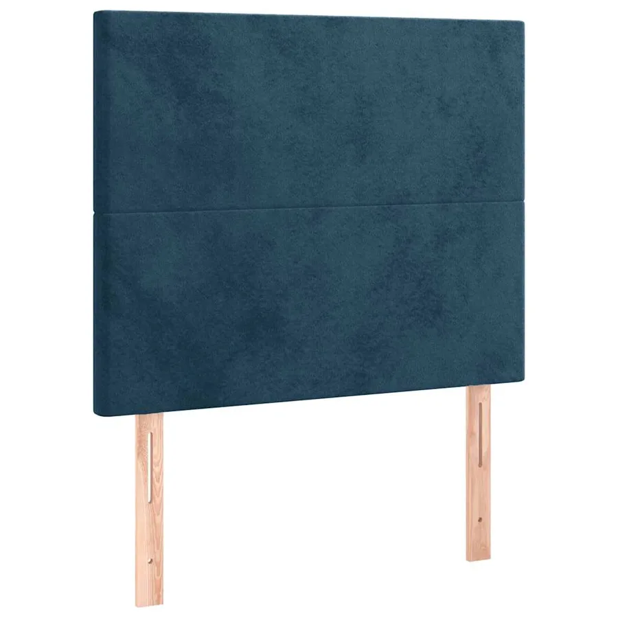 Tête de lit à LED Bleu foncé 80x5x118/128 cm Velours - 4