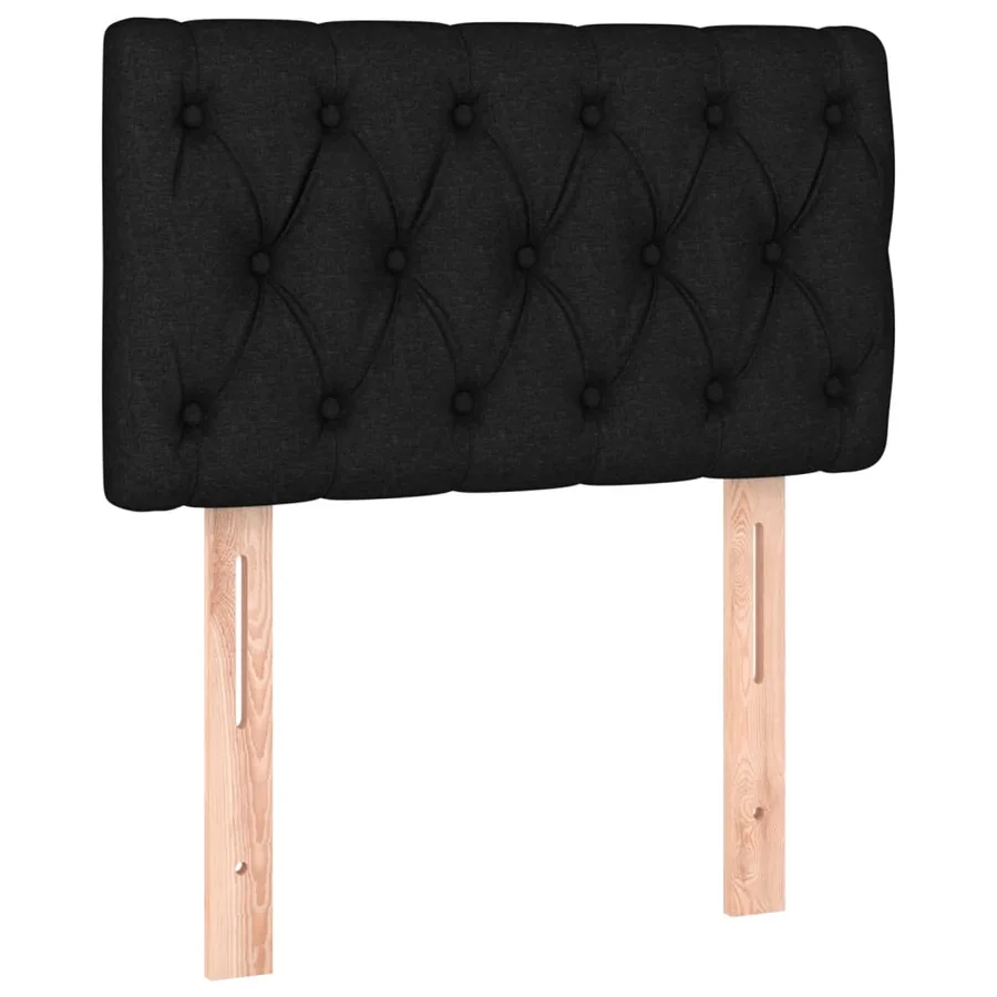Tête de lit à LED Noir 80x7x78/88 cm Tissu - 4