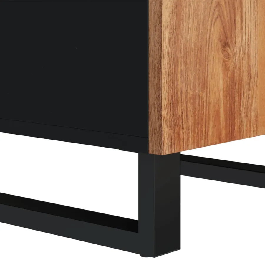 Buffet avec porte 40x31x75 cm bois massif d'acacia - 8