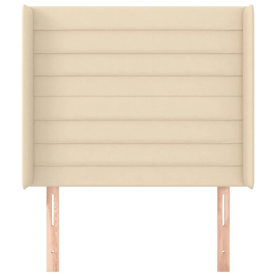 Tête de lit avec oreilles Crème 103x16x118/128 cm Tissu - 3