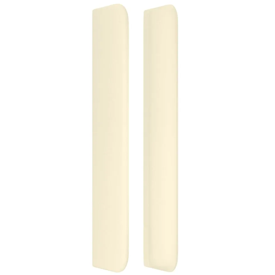 Tête de lit avec oreilles Crème 203x16x118/128 cm Similicuir - 4
