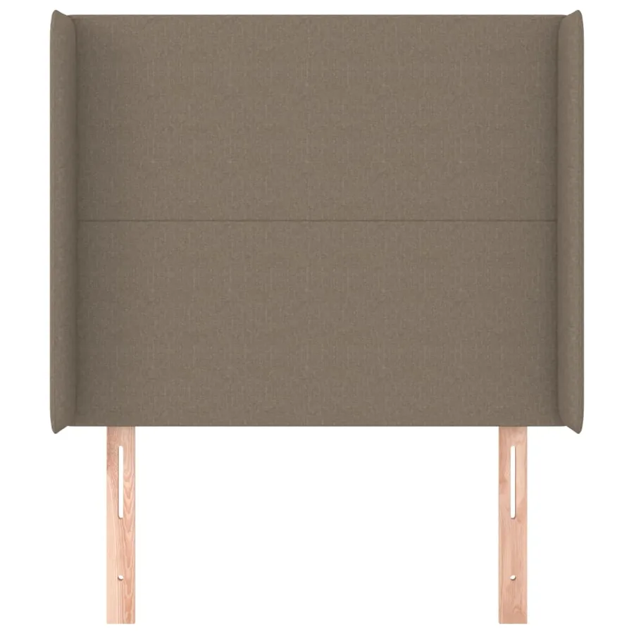 Tête de lit avec oreilles Taupe 83x16x118/128 cm Tissu - 3