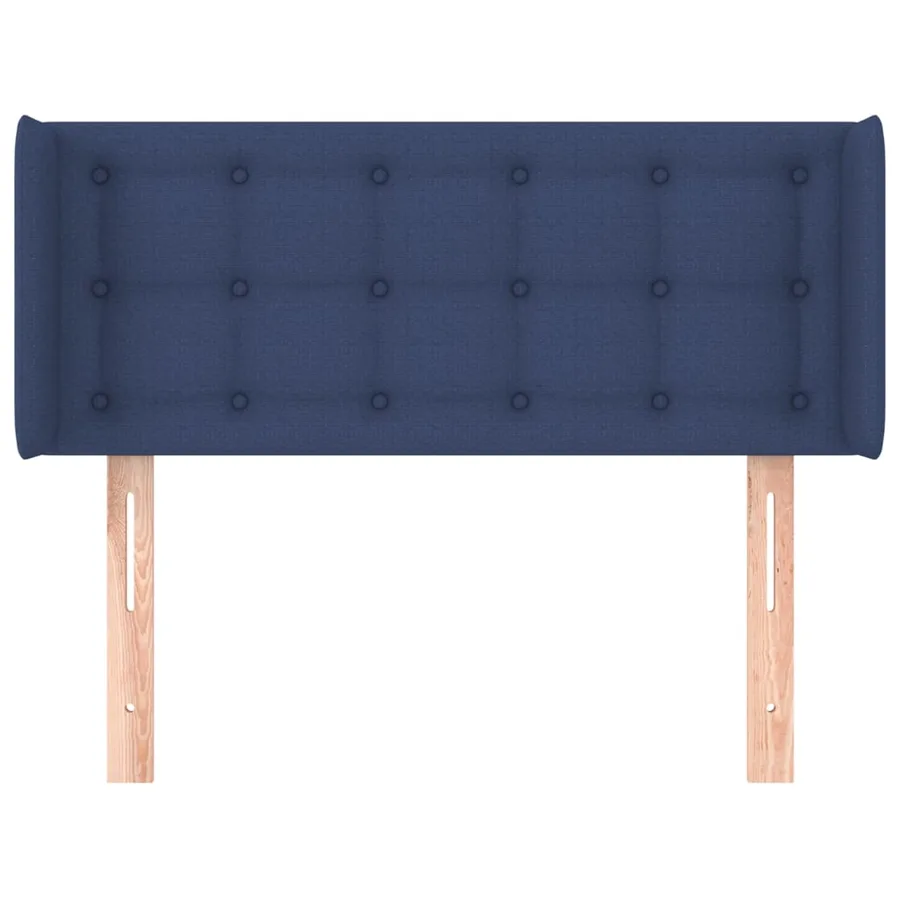 Tête de lit avec oreilles Bleu 83x16x78/88 cm Tissu - 3