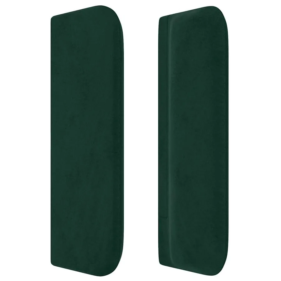 Tête de lit avec oreilles Vert foncé 83x16x78/88 cm Velours - 4