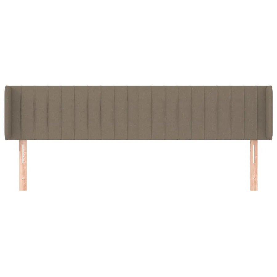 Tête de lit avec oreilles Taupe 203x16x78/88 cm Tissu - 3