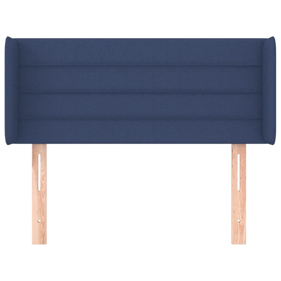 Tête de lit avec oreilles Bleu 103x16x78/88 cm Tissu - 3