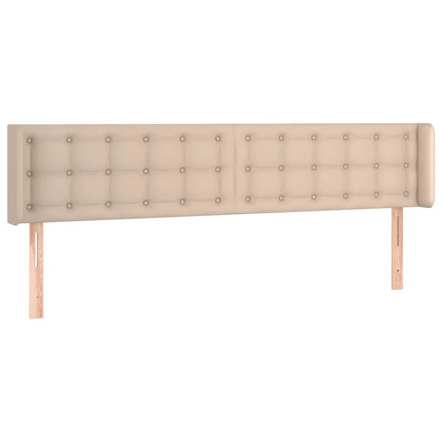 Tête de lit avec oreilles Cappuccino 203x16x78/88 cm Similicuir - 2