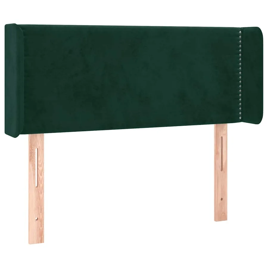 Tête de lit avec oreilles Vert foncé 83x16x78/88 cm Velours - 2
