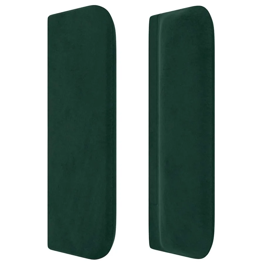 Tête de lit avec oreilles Vert foncé 83x16x78/88 cm Velours - 4