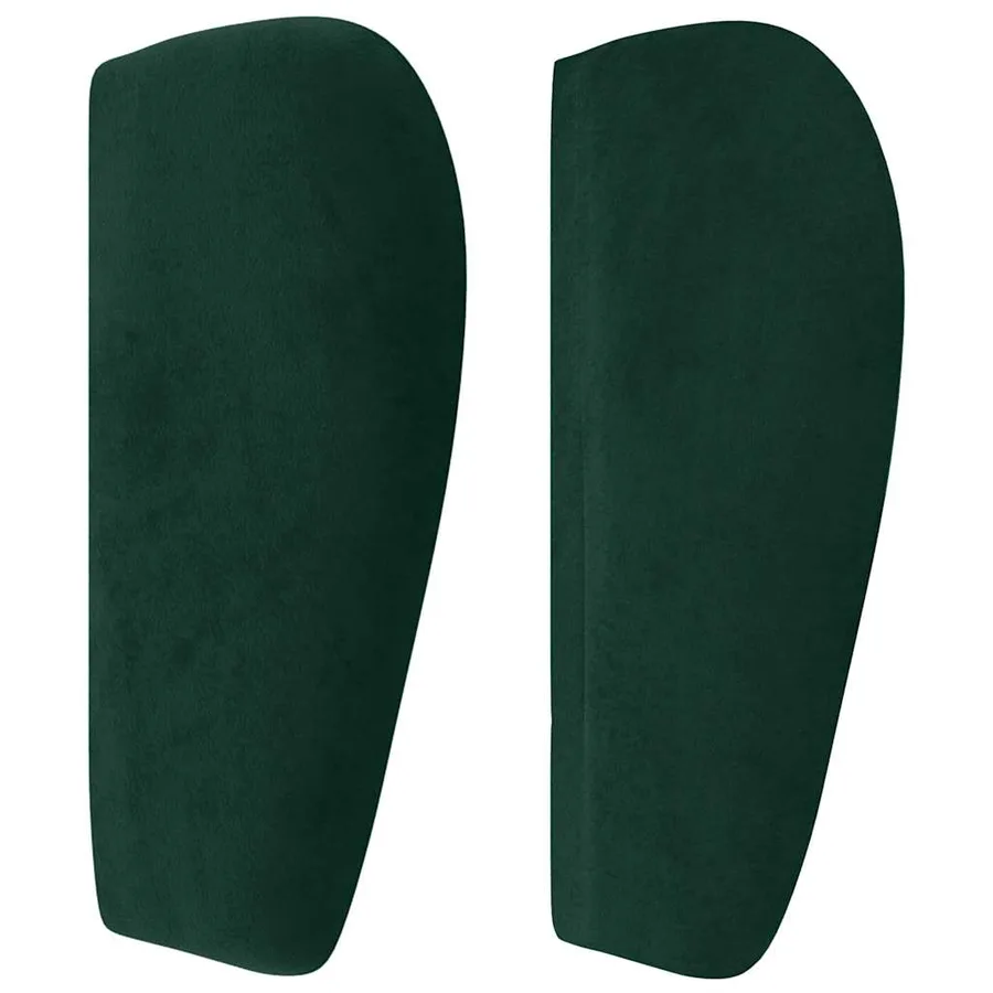 Tête de lit avec oreilles Vert foncé 93x23x78/88 cm Velours - 4
