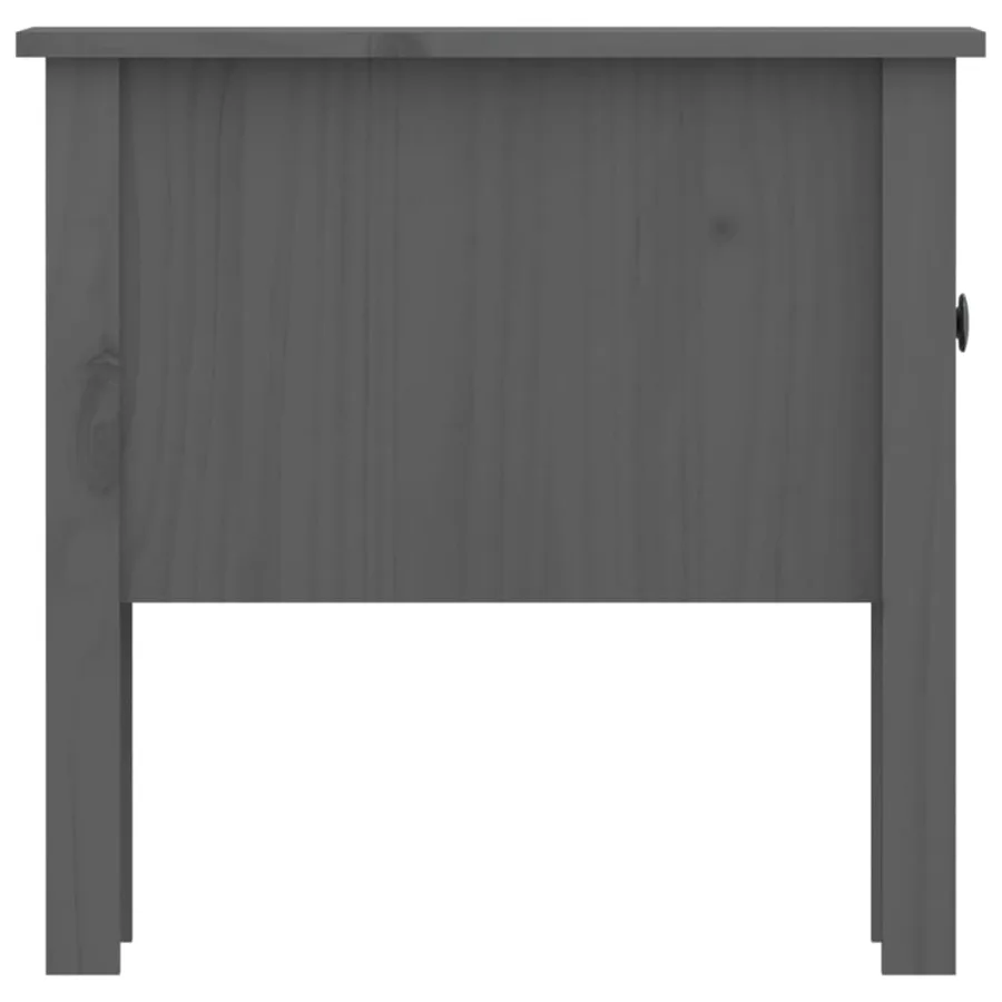 Tables d'appoint 2 pcs Gris 50x50x49 cm Bois massif de pin - 10