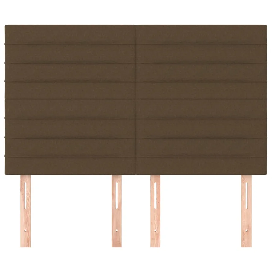 Tête de lit Marron foncé 144 x 5 x 118/128 cm Tissu - 3