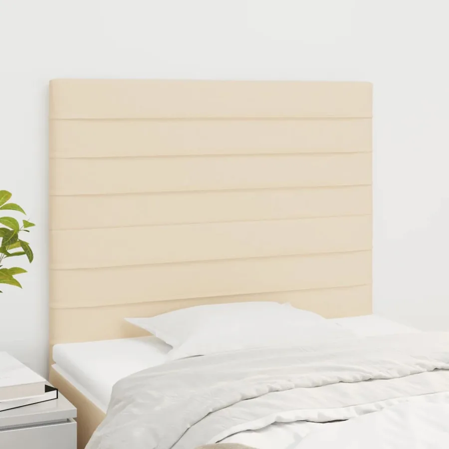 Tête de lit Crème 100x5x118/128 cm Tissu